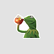استیکر Kermit Sipping Tea