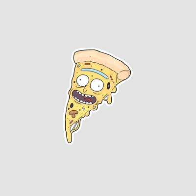 استیکر Rick pizza پیتزای ریک و مورتی