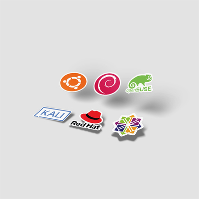 میکرواستیکر لوگوهای لینوکس