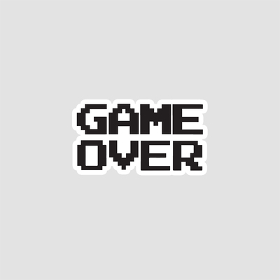 استیکر گیم اور Game Over 