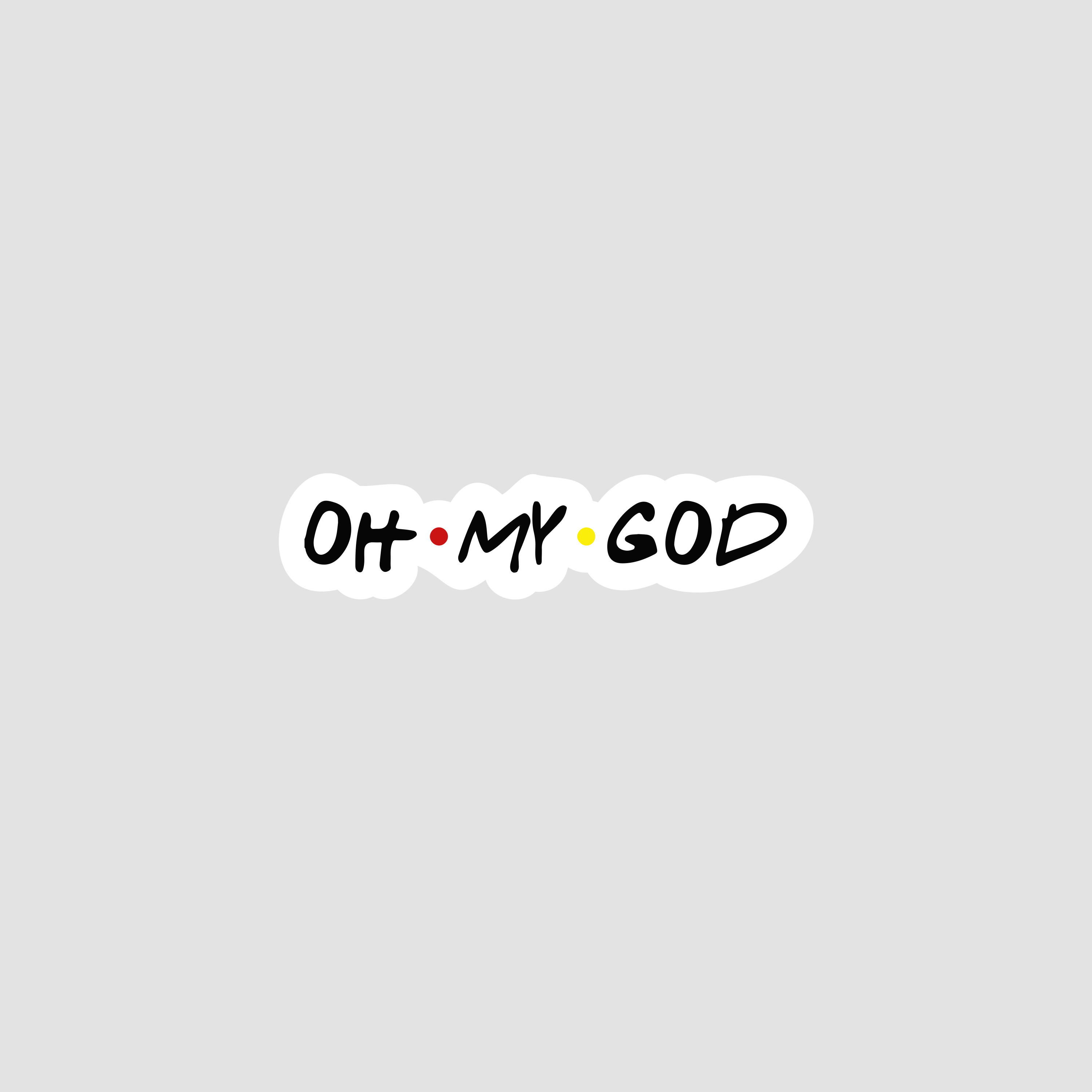 استیکر لپتاپ فرندز Oh My God استیکت